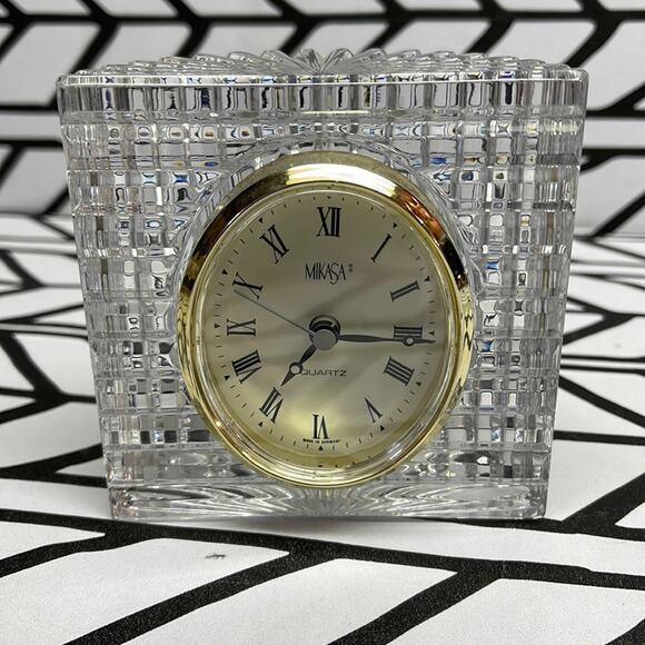 Mikasa Other - Mikasa crystal desk clock